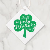 St. Patrick's Day Cadeau Labels, Green Lucky Shamr Bedankjes Labels (Voorkant)