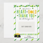 St. Patrick's Day cadeaukaart voor leraren Kaart (Voorkant / Achterkant)