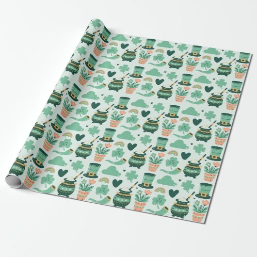 St. Patrick's Day Cadeaupapier (Uitgerold)