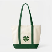 St Patricks Day canvas tas met groene boetsklover (Voorkant)
