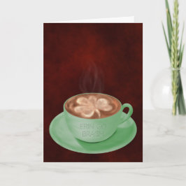 St. Patrick's Day Cappuccino Art Kaart