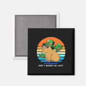 St Patricks Day Capybyra Maak je geen zorgen Magneet (Voorkant / Achterkant)