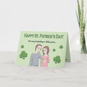 St. Patricks Day Card en aankondiging van zwangers