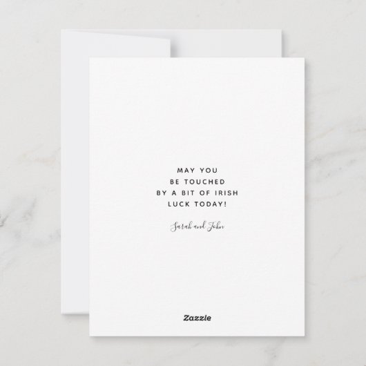 St. Patrick's Day Card Feestdagenkaart (Achterkant)