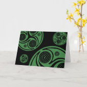 St. Patrick's Day Card - Irish Triskel Spirals Kaart (Gele Bloem)