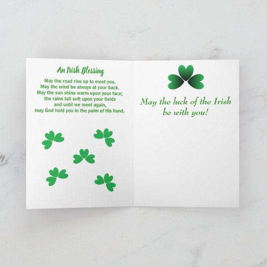 St. Patrick's Day Card Kaart (Binnen)