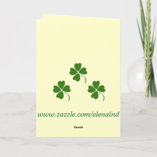 St. Patrick's Day Card Kaart (Achterkant)