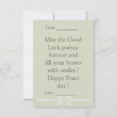 St. Patrick's Day Card Notitiekaartje (Achterkant)