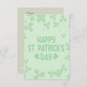 St. Patrick's Day Card Notitiekaartje (Voorkant / Achterkant)