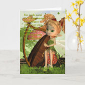 St. Patrick's Day Card - Shamrock Irish Fairy Kaart (Gele Bloem)
