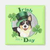St. Patrick's Day Cardigan Welsh Corgi Magneet (Voorkant)