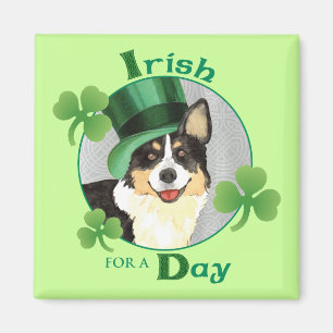 St. Patrick's Day Cardigan Welsh Corgi Magneet