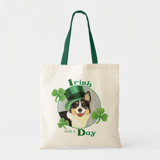 St. Patrick's Day Cardigan Welsh Corgi Tote Bag (Voorkant)
