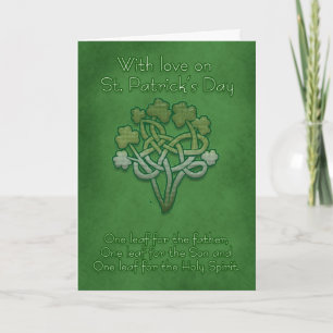 St. Patrick's Day Cards Celtic Shamrock Kaart