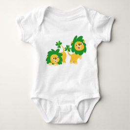 St Patrick's Day Cartoon Lions Baby Apparel Romper