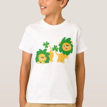 St Patrick's Day Cartoon Lions kinder T-shirt
