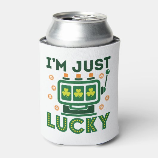 St Patricks Day Casino Slot Machine Lucky Blikjeskoeler (Blikje Voorkant)