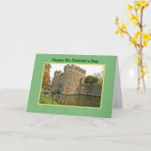 St Patrick's Day Castle en gracht met meeuwen Kaart (Gele Bloem)