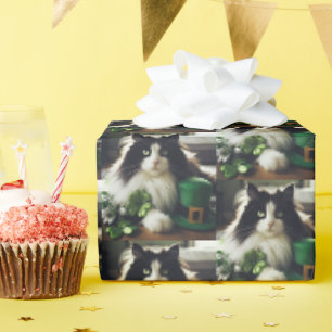 St. Patrick's Day Cat Cadeaupapier