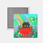 St. Patrick's Day Cat Creationarts Magneet (Voorkant / Achterkant)