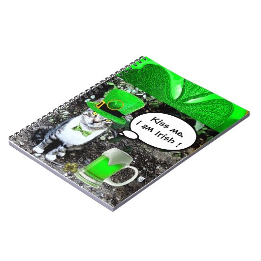 ST PATRICK'S DAY CAT EN GREEN IRISH BEER NOTITIEBOEK (Linkerzijde)