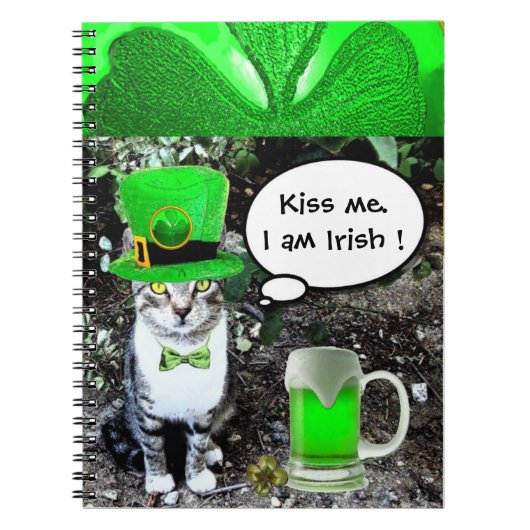 ST PATRICK'S DAY CAT EN GREEN IRISH BEER NOTITIEBOEK (Voorkant)