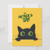 St. Patrick's Day Cat Funny Bedankkaart (Voorkant)