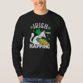 St. Patricks Day Cat i was napping Premium T-shirt (Voorkant)