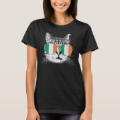 St. Patricks Day Cat Irish Flag Catty's Catrick's T-shirt (Voorkant)