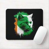 St. Patrick's Day Cat Irish Flag Ierland Mannen Vr Muismat (Met muis)