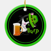 St. Patrick's Day Cat Keramisch Ornament (Achterkant)