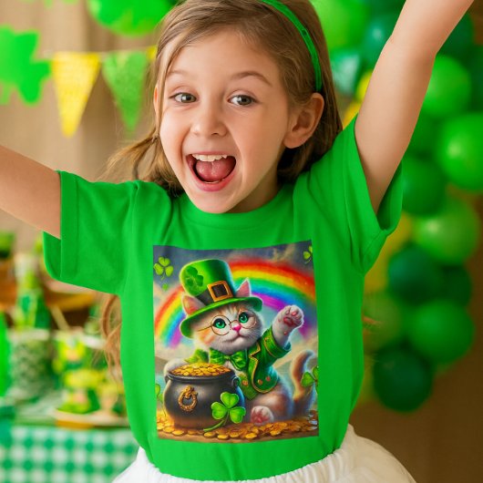 St Patrick's Day Cat Leprechaun Cat Lover T-shirt