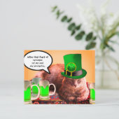 ST. PATRICK'S DAY CAT LEPRECHAUN PET IRISH BEERS BRIEFKAART (Staand voorkant)
