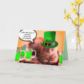 ST. PATRICK'S DAY CAT LEPRECHAUN PET IRISH BEERS KAART (Gele Bloem)