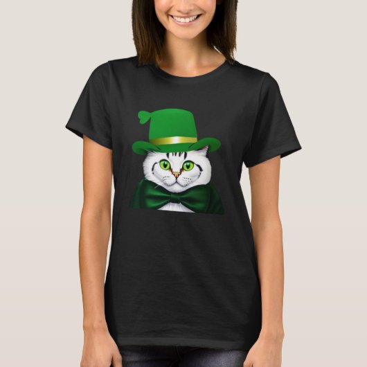 St Patrick's Day Cat Leuke St Paddys Dat Cat T-shirt (Voorkant)