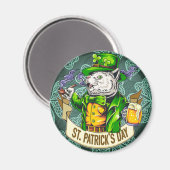 St. Patrick's Day Cat Magneet (Voorkant / Achterkant)