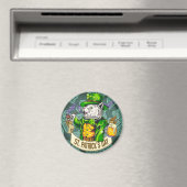 St. Patrick's Day Cat Magneet (Insitu (Vaatwasser))