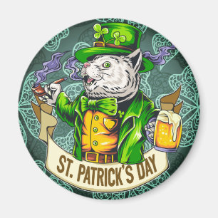 St. Patrick's Day Cat Magneet