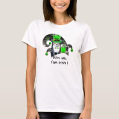 ST PATRICK'S DAY CAT MET GREEN IRISH BEER, ELF PET T-SHIRT (Voorkant)