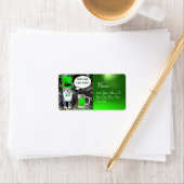 ST PATRICK'S DAY CAT MET GREEN IRISH BEER ETIKET (Insitu)
