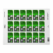 ST PATRICK'S DAY CAT MET GREEN IRISH BEER ETIKET (Full Sheet)