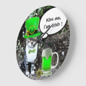 ST PATRICK'S DAY CAT MET GREEN IRISH BEER GROTE KLOK (Hoek)