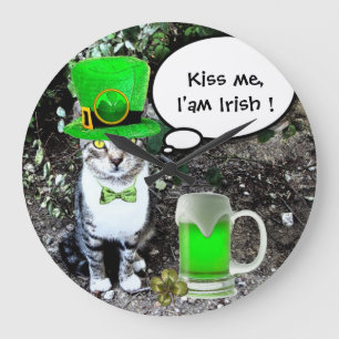 ST PATRICK'S DAY CAT MET GREEN IRISH BEER GROTE KLOK
