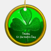 ST PATRICK'S DAY CAT MET GREEN IRISH BEER KERAMISCH ORNAMENT (Achterkant)