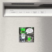 ST PATRICK'S DAY CAT MET GREEN IRISH BEER MAGNEET (Insitu (Vaatwasser))