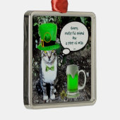 ST PATRICK'S DAY CAT MET GREEN IRISH BEER METALEN ORNAMENT (Rechts)