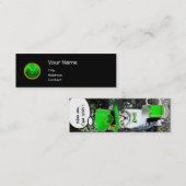 ST PATRICK'S DAY CAT MET GREEN IRISH BEER MINI VISITEKAARTJE (Voorkant / Achterkant)