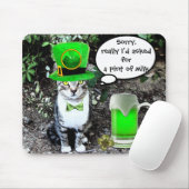 ST PATRICK'S DAY CAT MET GREEN IRISH BEER MUISMAT (Met muis)