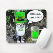 ST PATRICK'S DAY CAT MET GREEN IRISH BEER MUISMAT (Met muis)