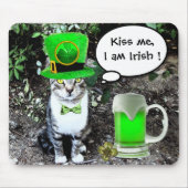 ST PATRICK'S DAY CAT MET GREEN IRISH BEER MUISMAT (Voorkant)